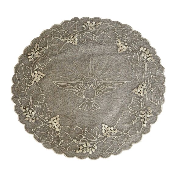 Bozidol Church Round Lace Veil - Grapevine Pattern - Prayer Veil 18" diameter - Picture 4 of 6